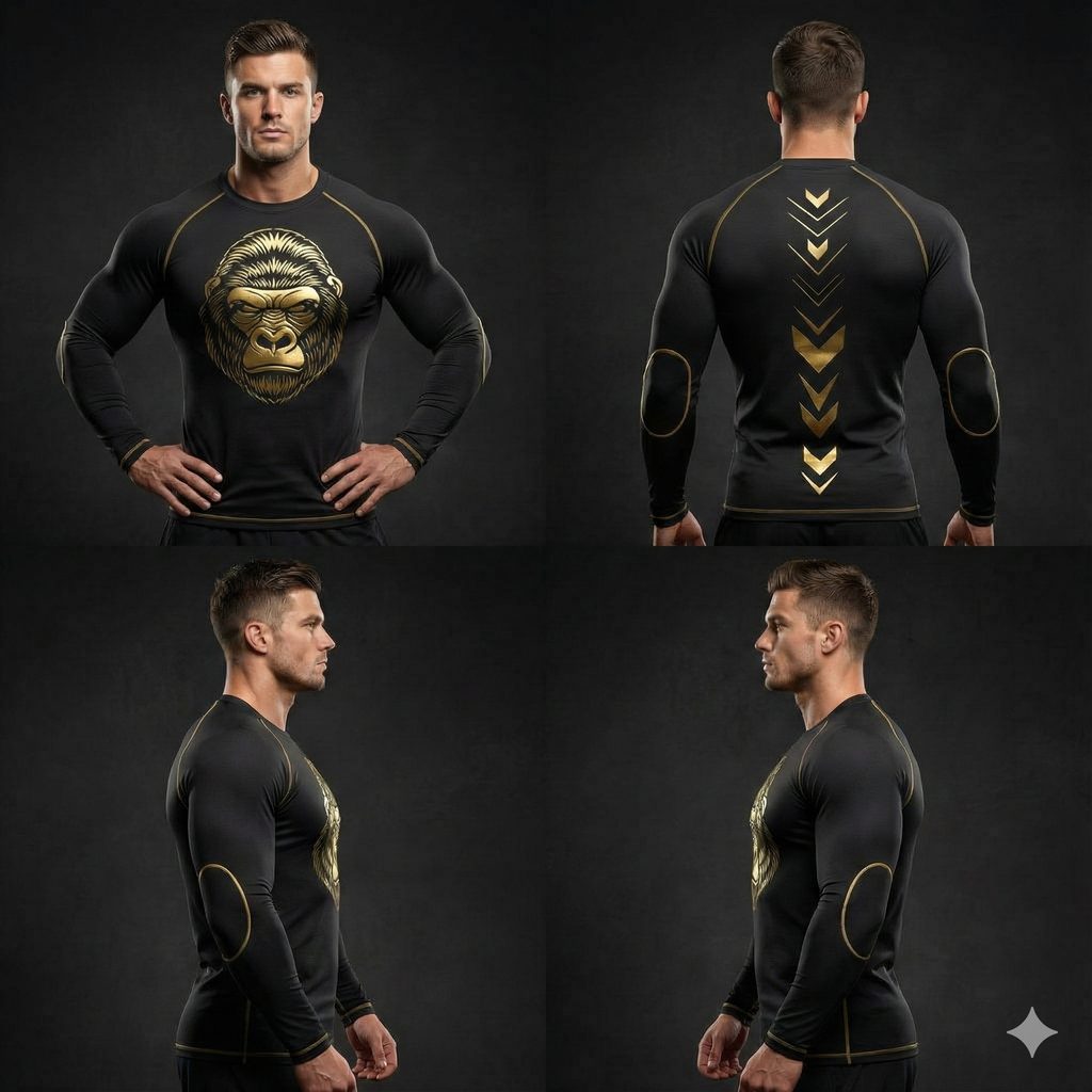 AEXO Apex Dominance Compression Full-Sleeve T-Shirt