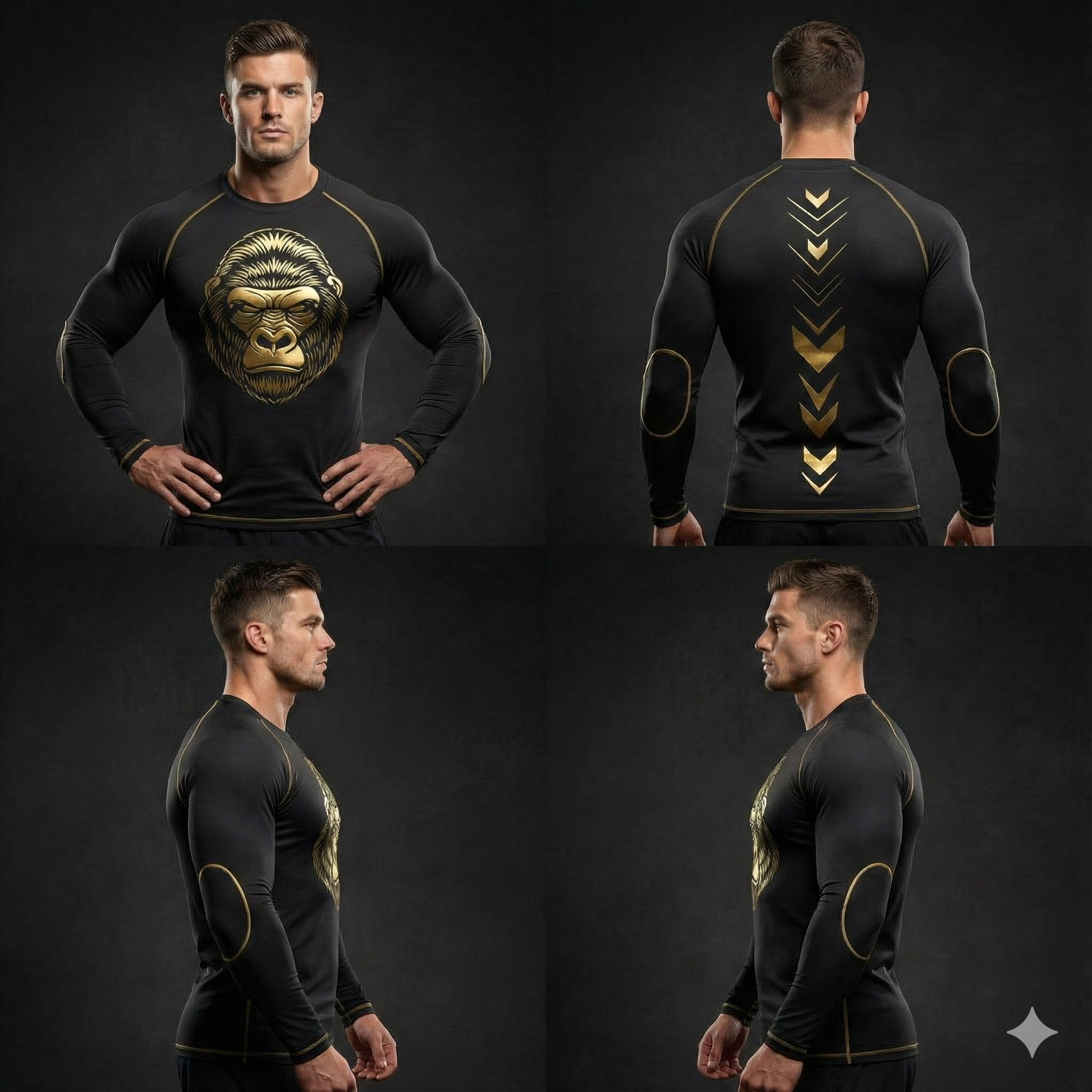 AEXO Apex Dominance Compression Full-Sleeve T-Shirt