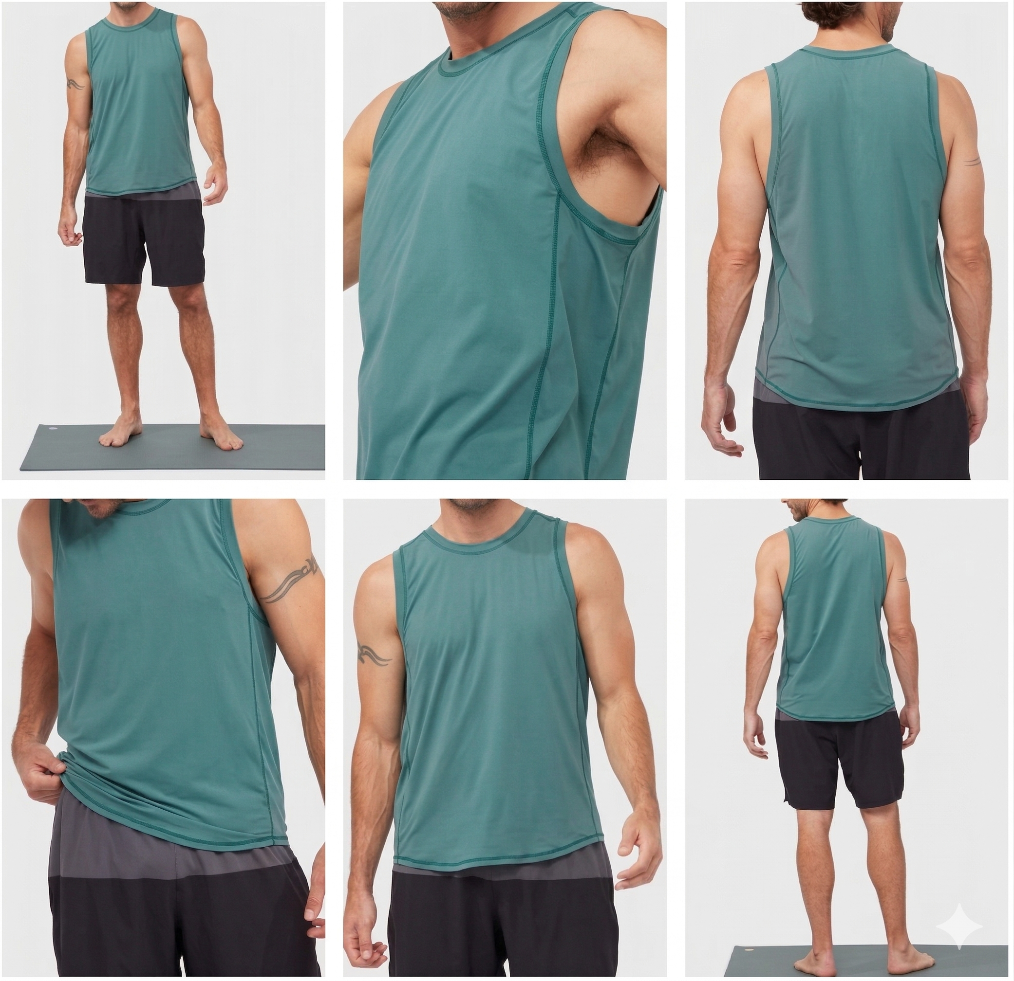Men’s Performance Training Tank Top - Teal Green