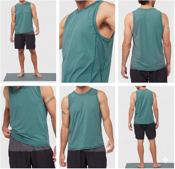 Men’s Performance Training Tank Top - Teal Green