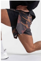 Men's 2-in-1 Performance Camo Workout Shorts with Built-In Liner