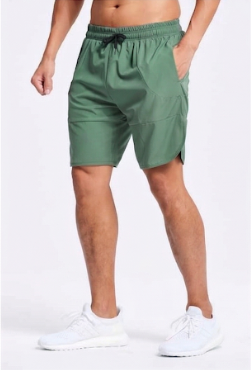 Men's Lightweight Performance Training Shorts - Olive Green