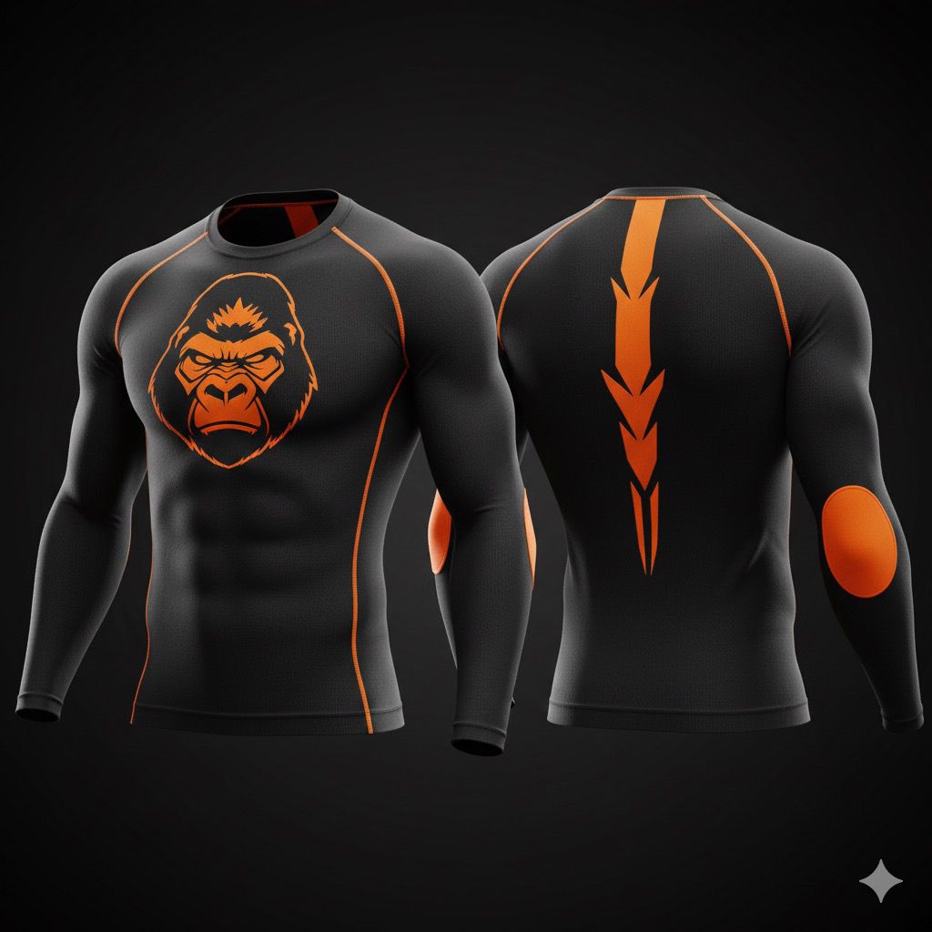 AEXO ProFlex Gorilla Print Performance Compression T-Shirt – Men